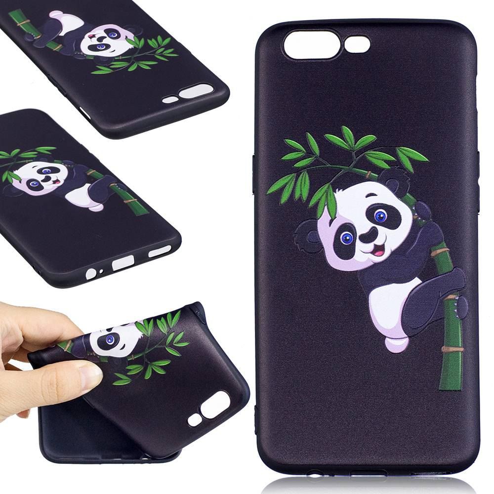 

Embossed Painted TPU Phone Case for One Plus 5, Black and green