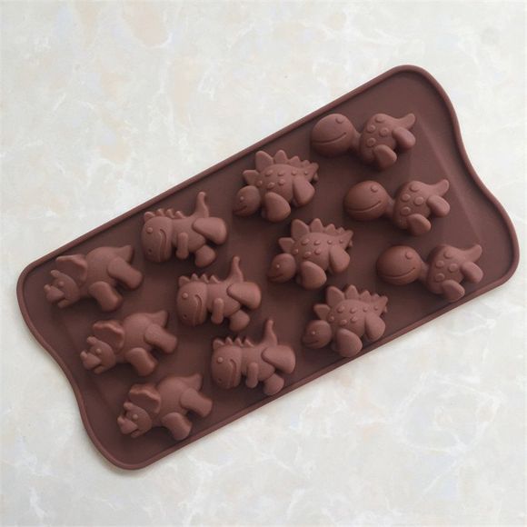 Moule à Gâteau au Chocolat en Forme de Dinosaure - Brun 