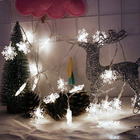 2m 20 led snowflake lights battery powered string lights for christmas decoration white light - Best Online Store For Christmas Decorations 2m 20 led snowflake lights battery powered string lights for christmas decoration white light - Best Online Store For Christmas Decorations
