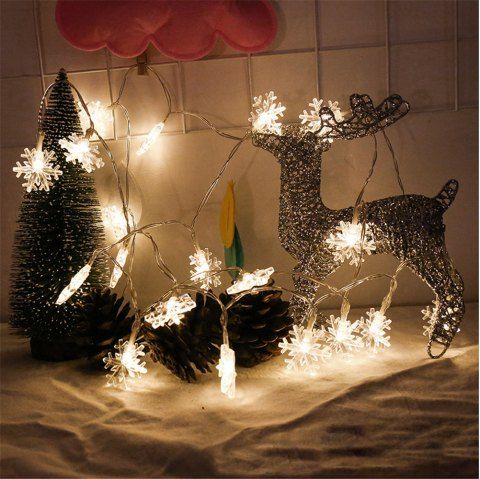 2m 20 led snowflake lights battery powered string lights for christmas decoration warm white - Battery Powered Christmas Decorations 2m 20 led snowflake lights battery powered string lights for christmas decoration warm white - Battery Powered Christmas Decorations