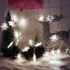 2 m 20-LED Guirlande Lumineuse avec Alimentation Pile Motif Flocons de Neige pour Décoration de Noël - Blanche Lumière 