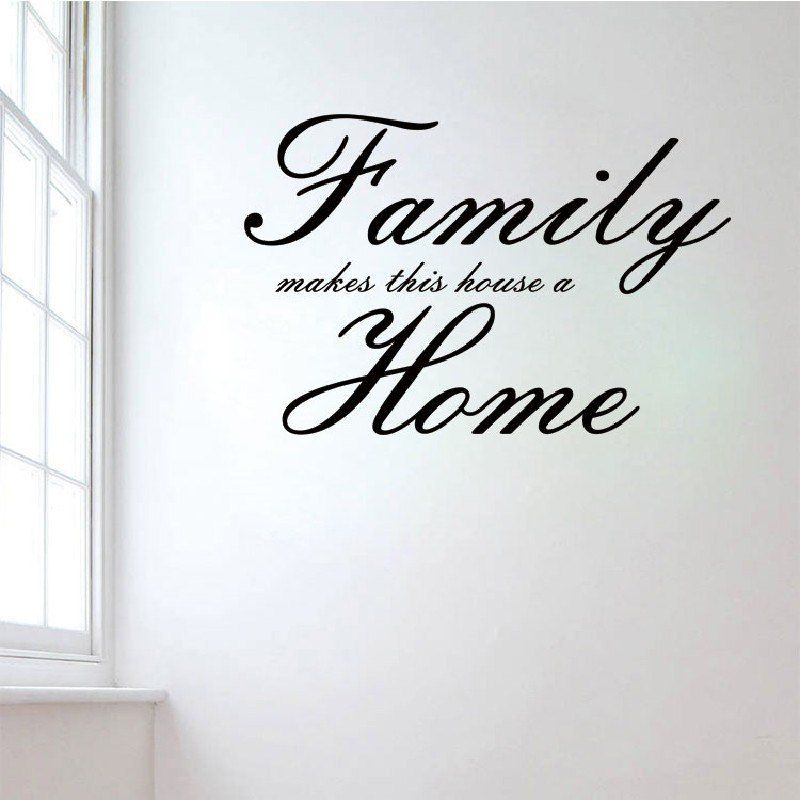 

DSU Family Makes This House a Home Wall Decor Sticker, Black