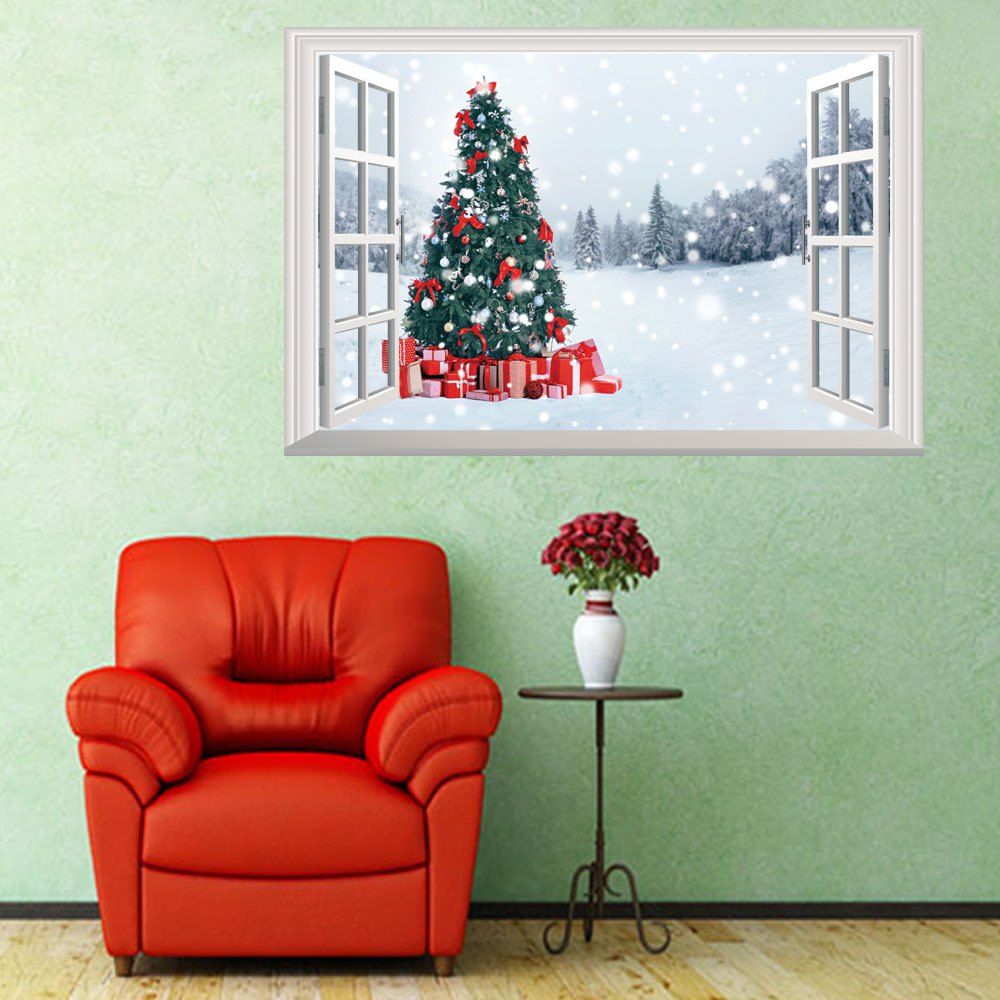 

Personality Christmas Snowman 3D Home Decoration Wall Stickers 50 x 70cm, Colormix