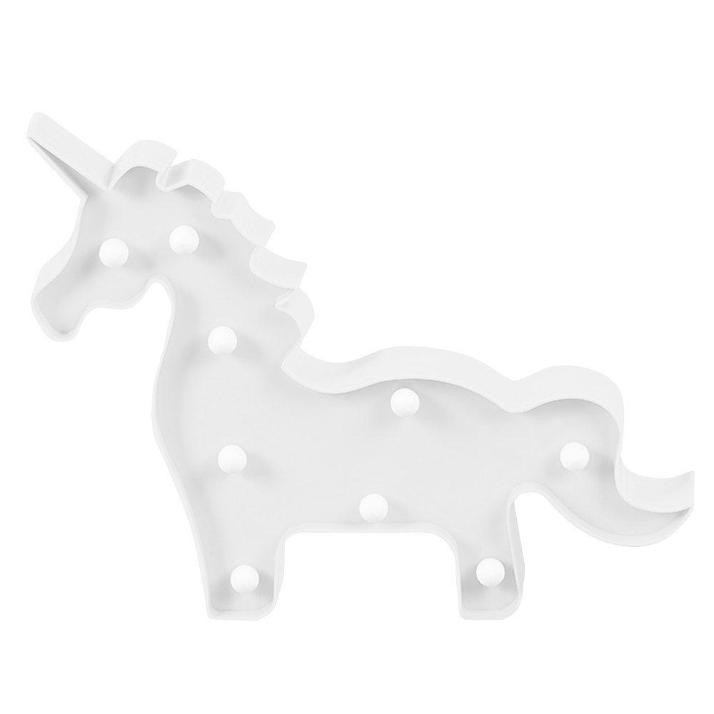 

BRELONG 3D Unicorn Warm White Decoration Night Light for Kids Room Christmas Wedding 3V