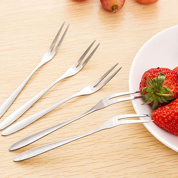 DIHE 1 Pièce Fourchette en Métal pour Fruits Légumes et Dessert - ACIER INOXYDABLE 