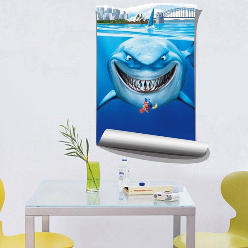 

DSU Shark Bubble Wall Stickers for Kids Rooms Cartoon Ocean Window Bathroom Bedroom Decals Poster Mural, Colorful