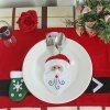 WS 0210 Pochette pour Couverts Motif Père Noël Bonhomme de Neige ou Rennes Décoration de Noël - Les vieillards 
