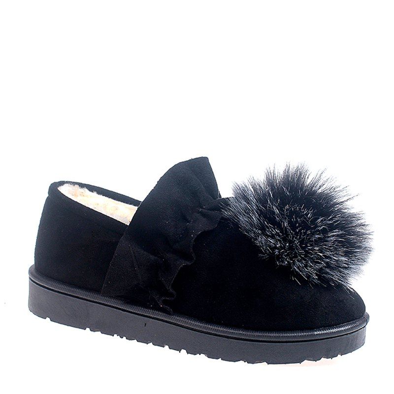 

Winter New Style Of Flat Base Snow Short Boots Women's Shoes, Black