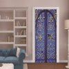 DSU Rétro Porte Mural Chambre Porte Décor À La Maison Wall Sticker - multicolore 