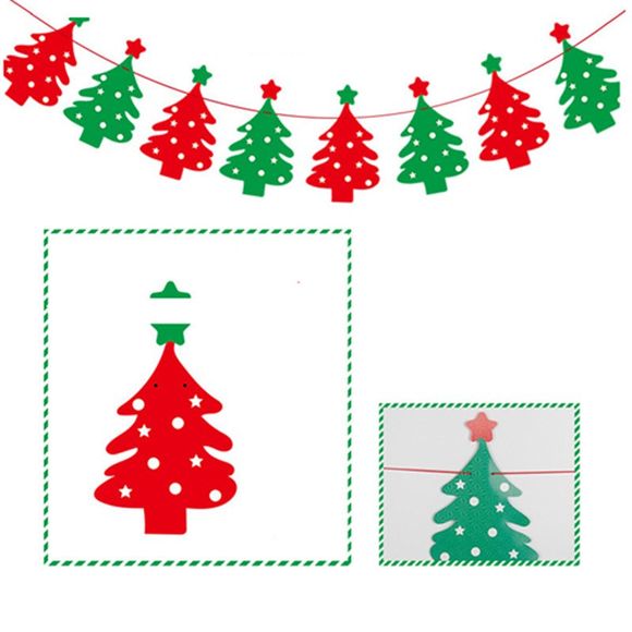 8 pcs / bande XM Carte en Papier D'arbre de Noël Bannière de Décoration de Noël - multicolore 