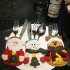 WS Sac de Couteau et de Fourchette Vaisselle Conception de Forme de Noël WS - multicolore SANTA CLAUS STYLE
