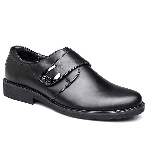 Chaussures en Cuir de Mariage Noir des Hommes  avec des Conseils Pointus en Caoutchouc de Base Intérieure de Cochon - Noir 43