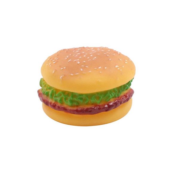 Simulation Faux Hamburgers Jouets A mâcher  Qui Grince Pour Chien De Compagnie - multicolore 