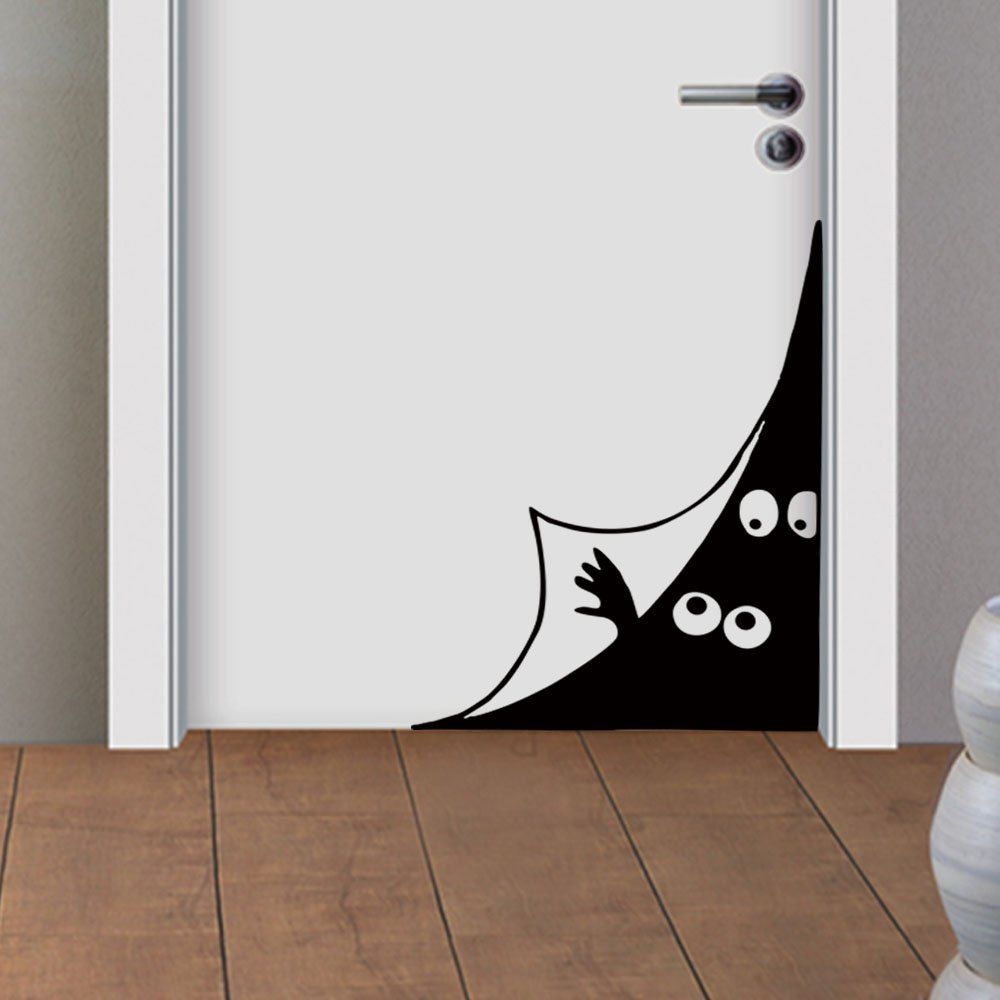 2021 Eyes Cartoon  Wallsticker DIY Home Decor BLACK In Wall  