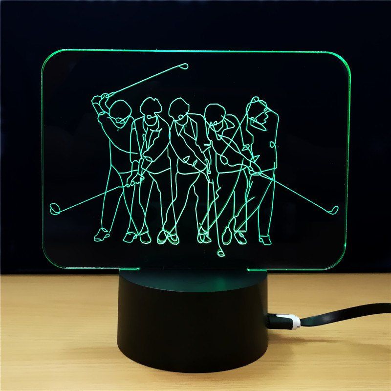 

M.Sparkling TD290 Creative Golf Sport Style 3D LED Lamp, Colorful