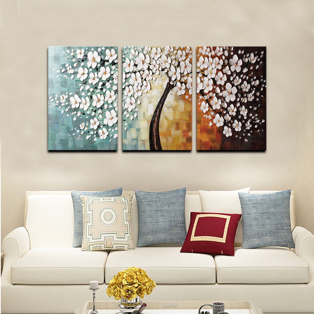 

YHHP Canvas Print Pachira Macrocarpa Wall Decor For Home Decoration 3PCS, Colormix