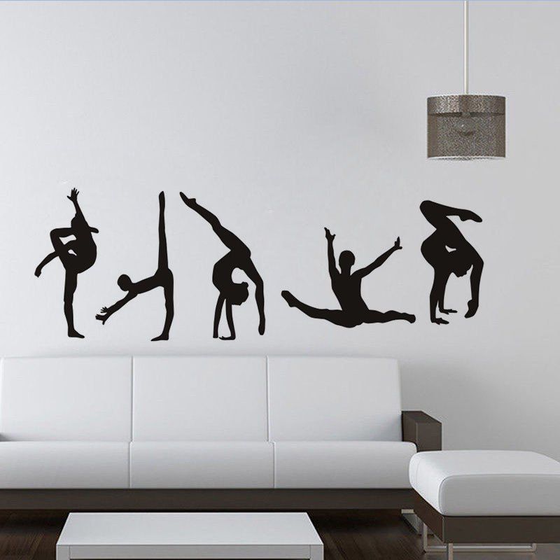 

DSU Ballerina Custom Wall Sticker Ballet Dance Vinyl Decal, Black