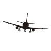 Autocollants Muraux DSU Motif Avion - Noir 58X23CM