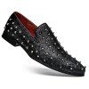 Hommes Casual Fashion Slip sur les mocassins à l'intérieur des rivets Business à l'intérieur - Noir 38