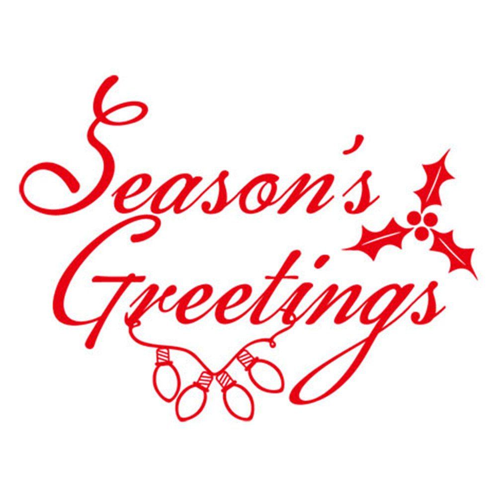 

DSU Merry Christmas Greetings DIY Wall Decal Family Sticker, Red