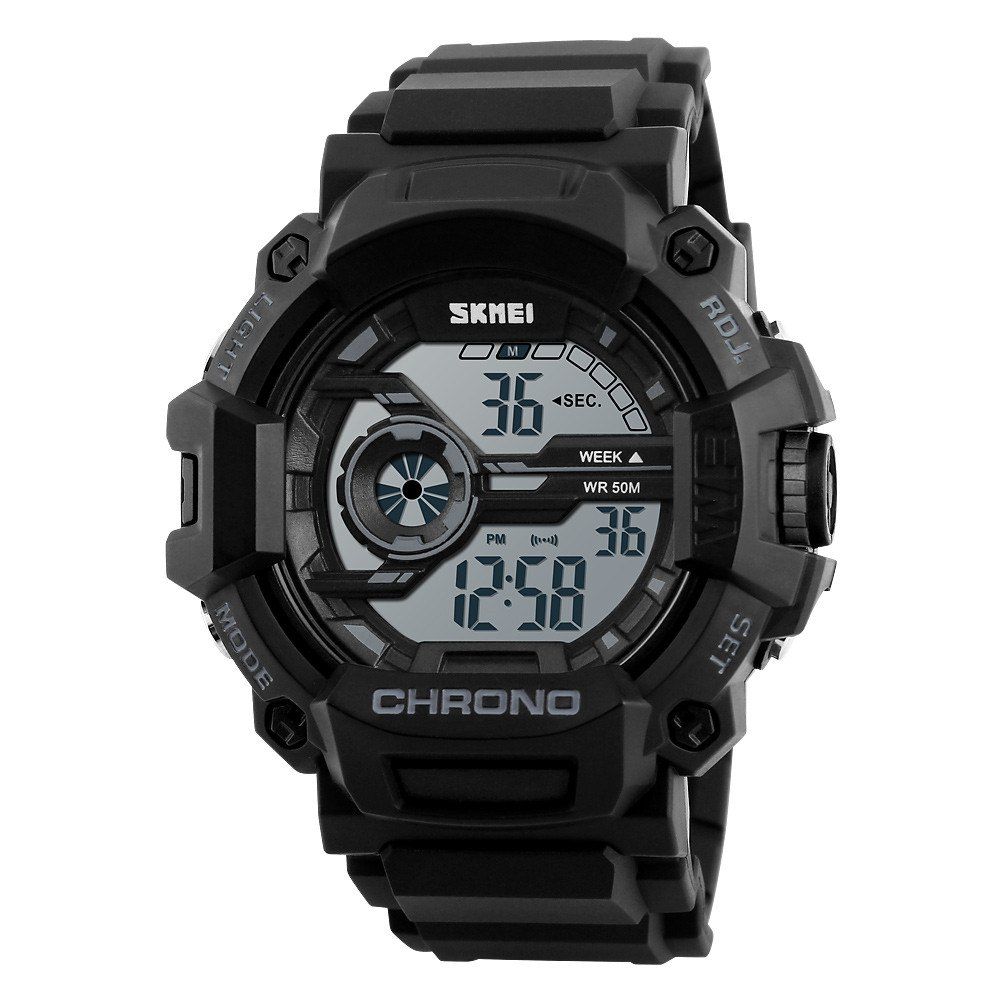 

Fashion Waterproof Sports Electronic Watch, Black