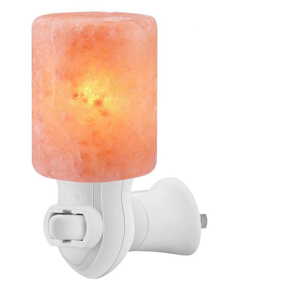 

YouOKLight Cylinder Shape Himalayan Salt Lamp with Hand Carved Amber Glow Night Light 7W 120V 1PC, Warm white