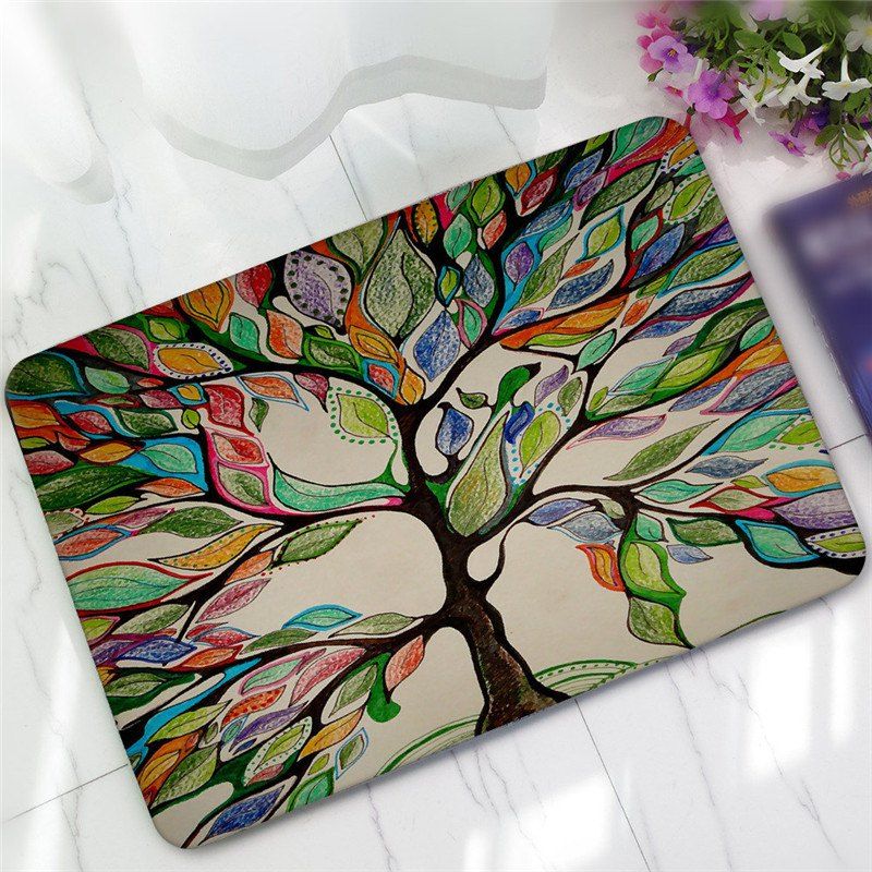 

Creative Big Tree Pattern Antiskid Floor Mat, Colormix