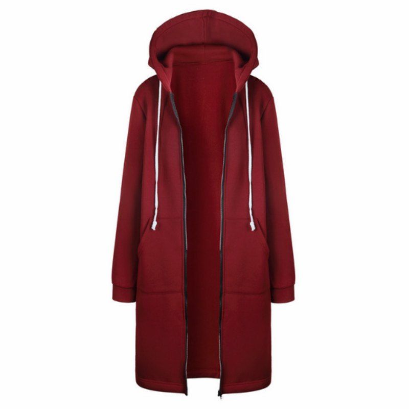 

Pull Hooded Hoodie Jacket, Wine red