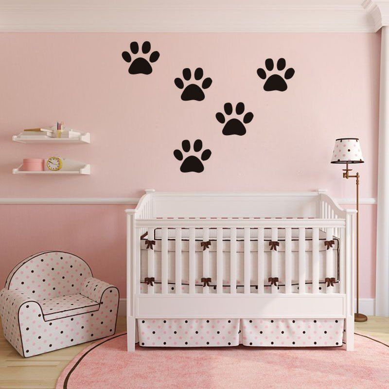 

DSU Funny Dog Cat Wall Sticker for Kids Room Home Decoration, Black