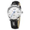 Cadisen C8097 Hommes Montre Automatique d'horloge Bracelet en Acier Inoxydable - Blanc / Argent 