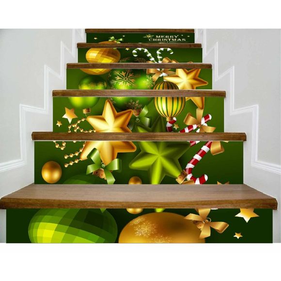 DSU Date Festival Escalier Autocollant Stickers Murales De Noël Décorations pour Home Decor 6 Pcs - coloré 18 X 100CM