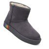 Tendance chaude de suède de neige de caoutchouc de Madame Casual pour la glissière de maison de mode sur des chaussures - Gris 36