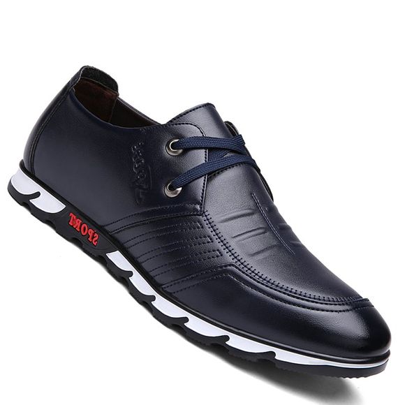 Hommes Casual nouvelle tendance pour les chaussures de mariage en cuir d'affaires de mode en plein air - Bleu 42