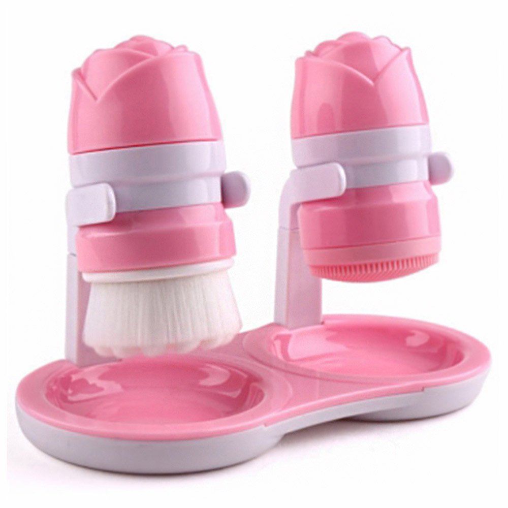 

Beauty Care Deep Face Cleansing Wash Tool Soft Facial Cleansing Brush Kit, Pink