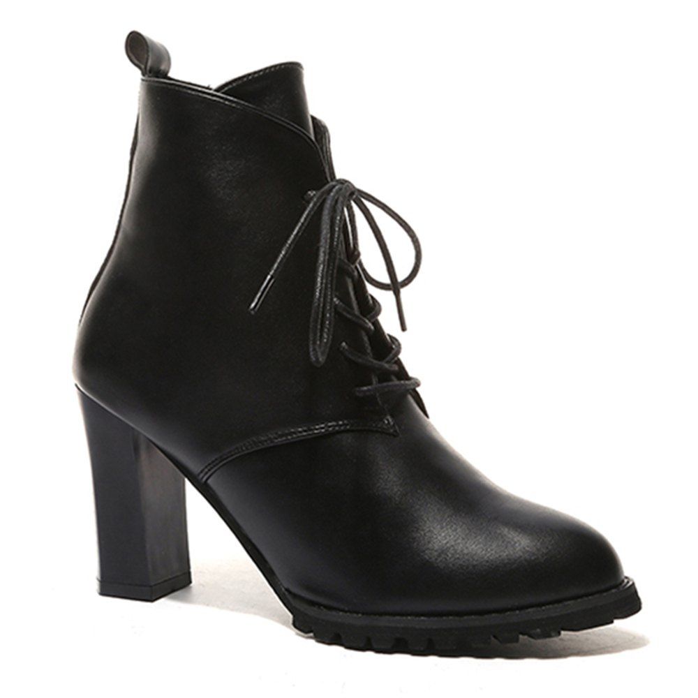 fashion waterproof middle height heel boots