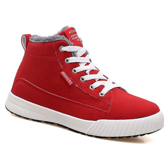 Automne Plus Cachemire Confortable Hommes Chaussures - Rouge 42