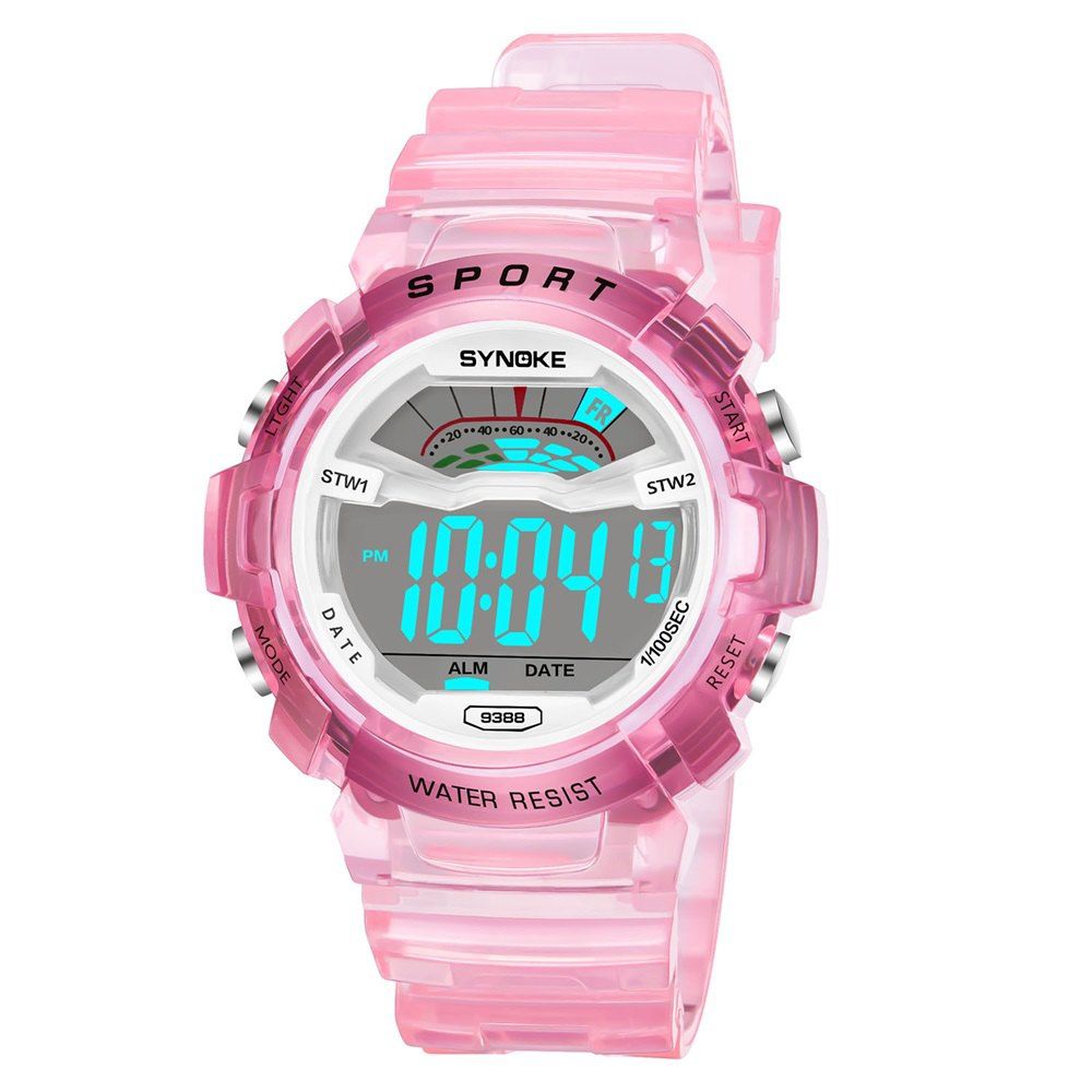 

SYNOKE 9388 Waterproof Luminous Multi - Function Child Movement Electronic Watch, Pink