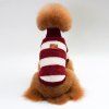 Coral Fleece Stripe Sweater Vêtements pour chiens - Rouge vineux XL