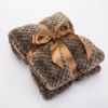 Doux chaud et durable pour la couverture d'animal familier d'hiver - Brun 