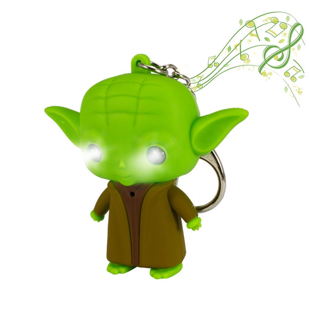

Brelong Music-making Cartoon Keychain with LED Pendant Light, Green