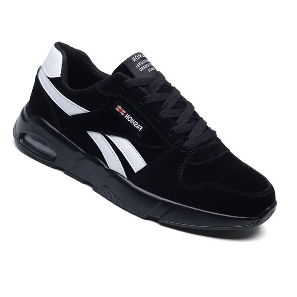 Mode Hommes Loisirs Hip Hop Chaussures Homme Respirant Marcher Espadrilles Occasionnels - Noir 44