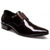 Nouvelles chaussures en cuir noir brillant version coréenne jeunes hommes chaussures - Noir 42