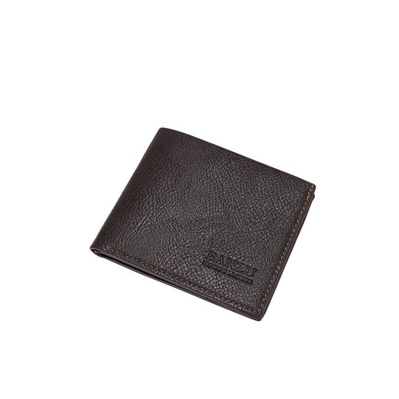 Men's Business Simple porte-monnaie en cuir titulaire de la carte porte-monnaie - Brun 