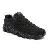 ZEACAVA Hommes Automne Haute Volant Mode Chaussures de sport - Noir 46