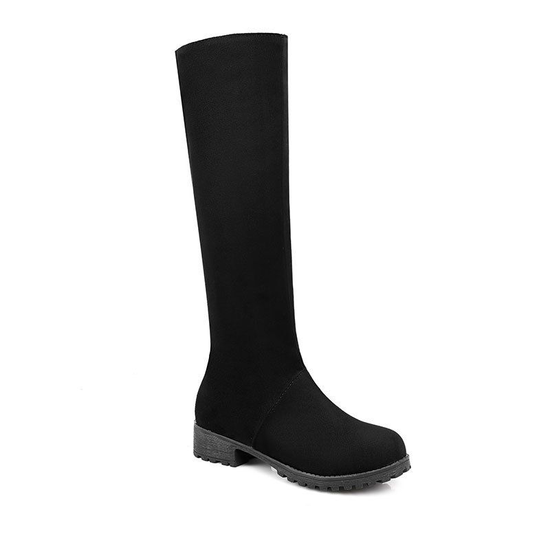 

New Season Thick Low Warm Comfortable Leisure High Boots, Black