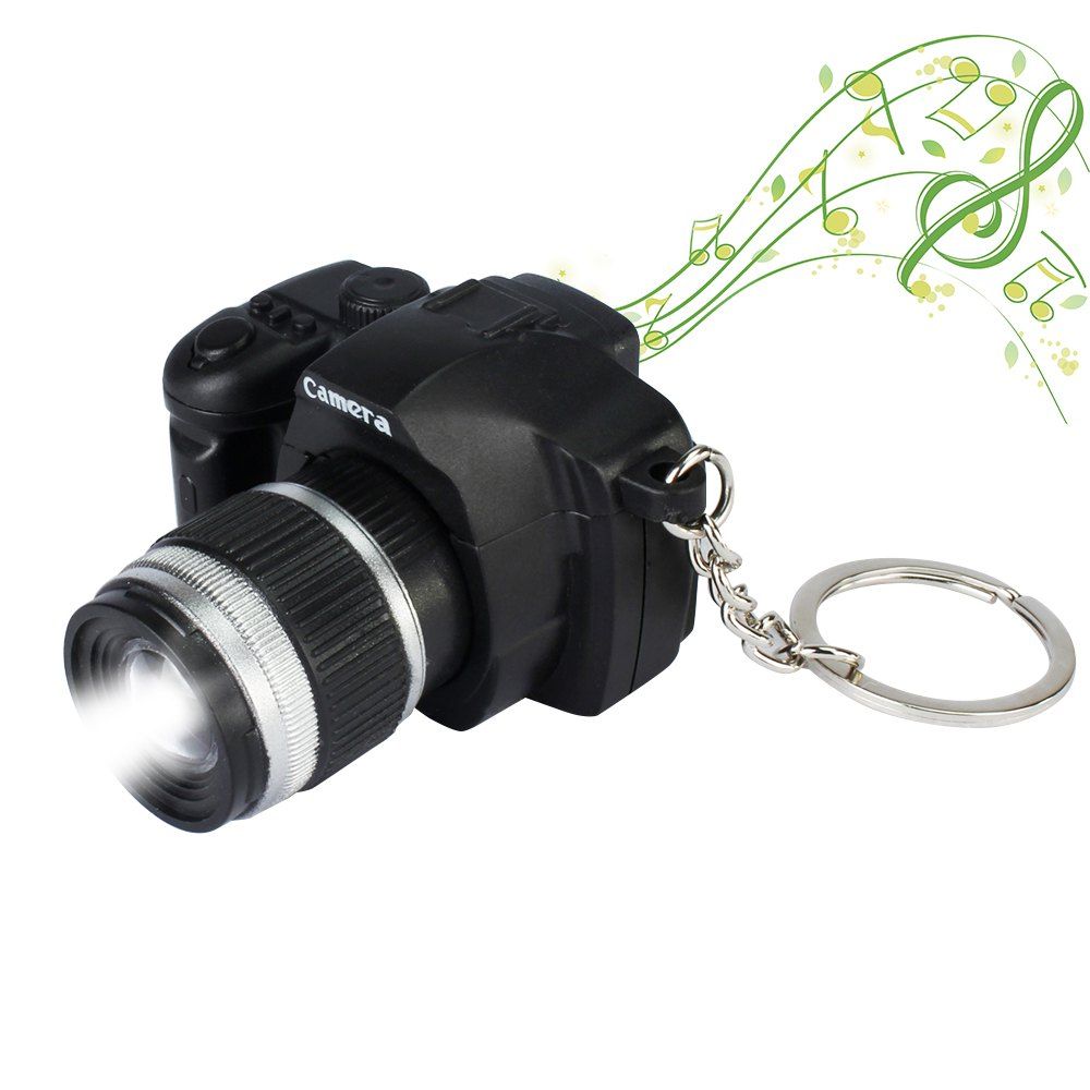 

Brelong Noise-Making Cartoon Keychain with LED Light Pendant, Black