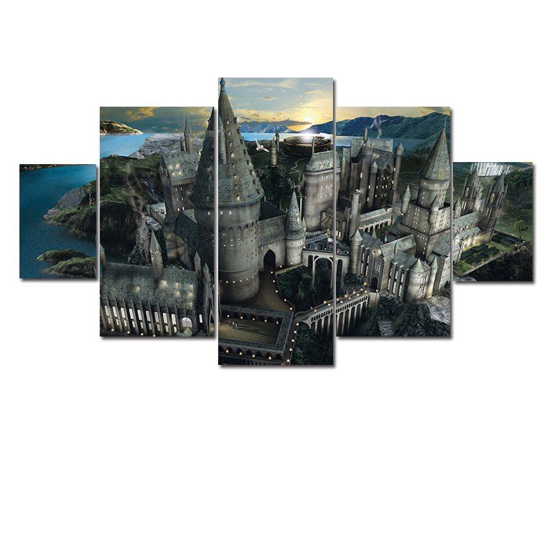 

Modern Frameless Canvas Print for Home Office Decoration 5pcs, Colorful