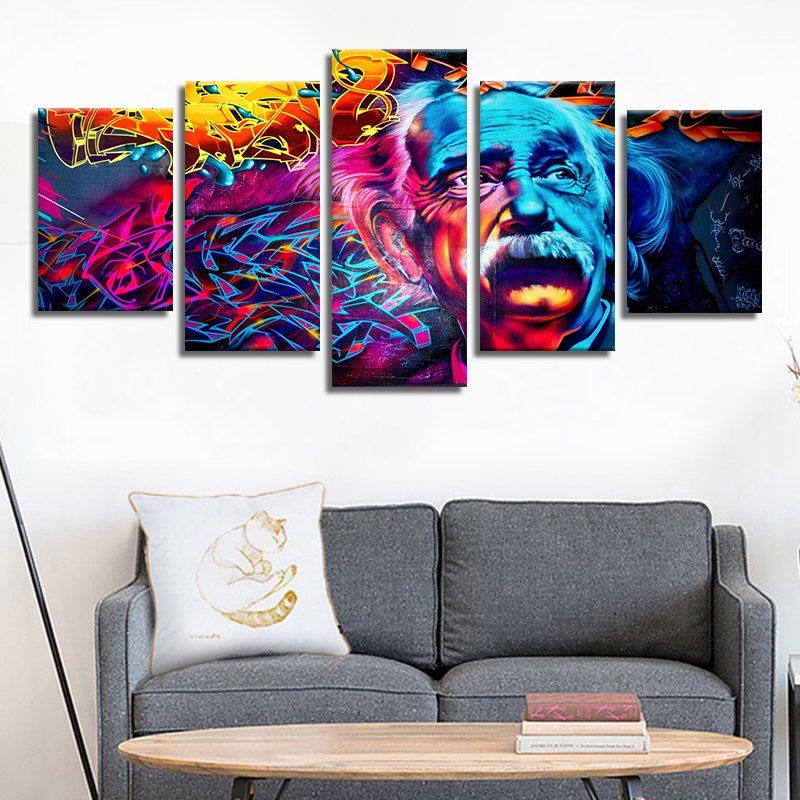 

Modern Abstract Frameless Canvas Print for Home Office Decoration 5pcs, Mixcolor