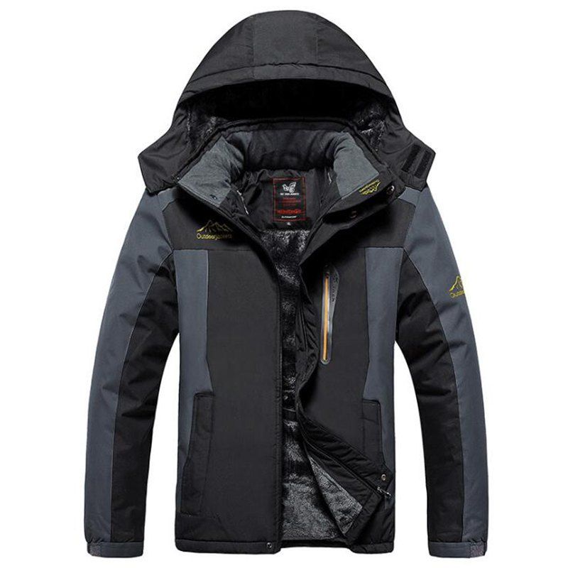 

Men Windproof Rain-Proof Waterproof Jacket, Black