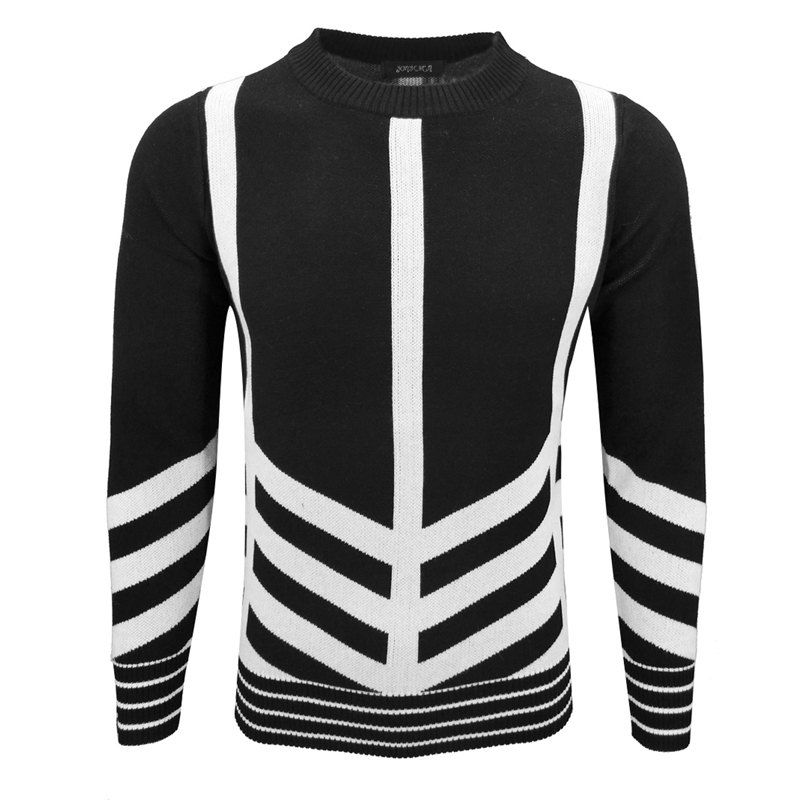 

Men'S Hedging Sweater T-Ring Trendy Personality Primer Pullover, Black